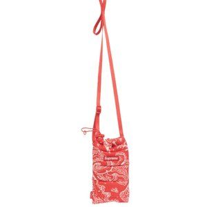 SOLD Supreme Puffer Neck Pouch (Red Paisley) NWT — FW22